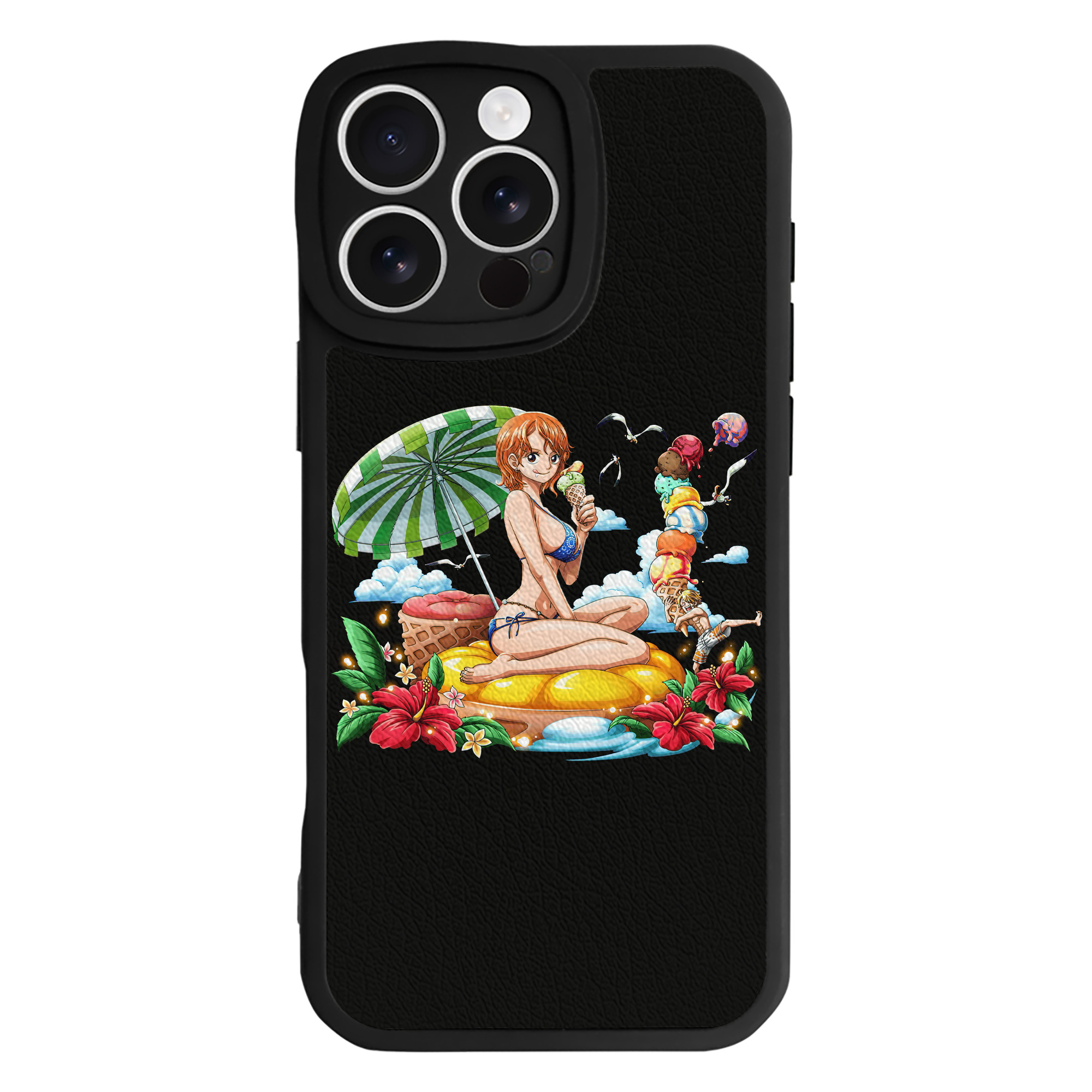 （画像用） ワンピース ナミ ONE PIECE Nami 【iPhone 16シリーズ対応】シリコンスマホケース（レザー調） 材質：シリコン